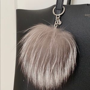 Michael Kors - Grey fur keychain/bag charm